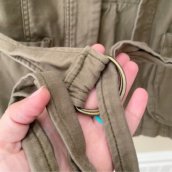 Free People | In Our Nature Cargo Jacket Belted Utility Army Green Boho XS - Picture 4 of 7